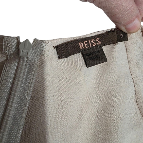 Reiss Light Pink Silk Blouse With Beading Size Small - Picture 2 of 7